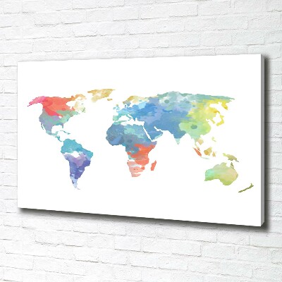 Canvas wall art world map