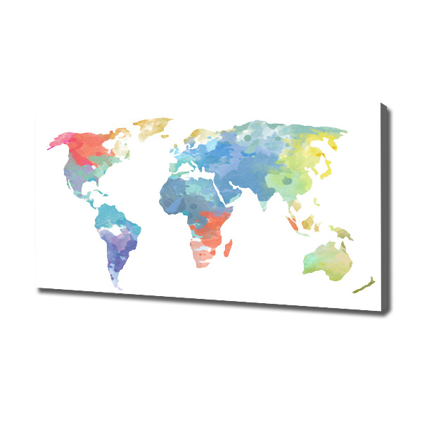 Canvas wall art world map