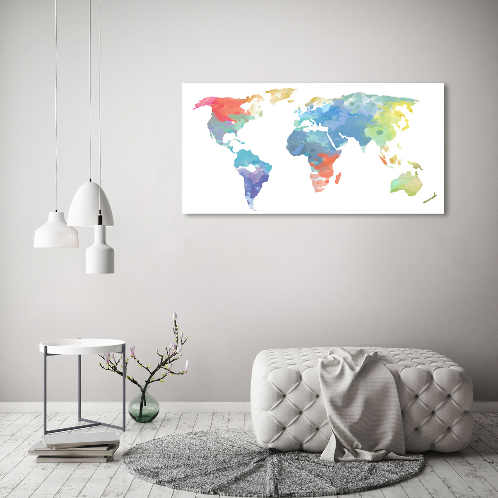 Canvas wall art world map