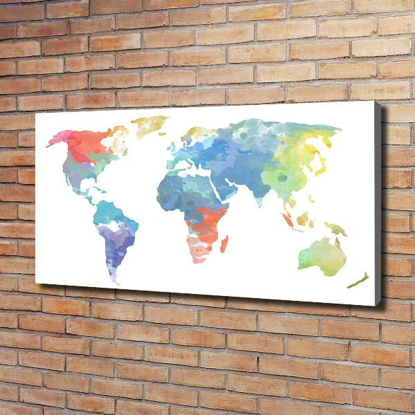 Canvas wall art world map