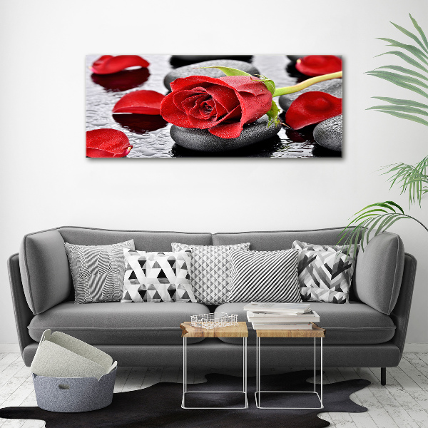 Canvas wall art Red rose