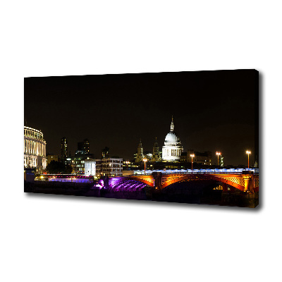 Canvas wall art Bridge at night