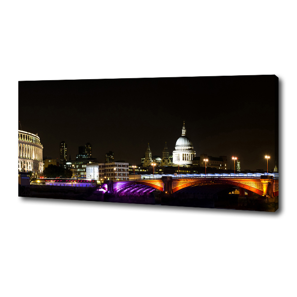 Canvas wall art Bridge at night