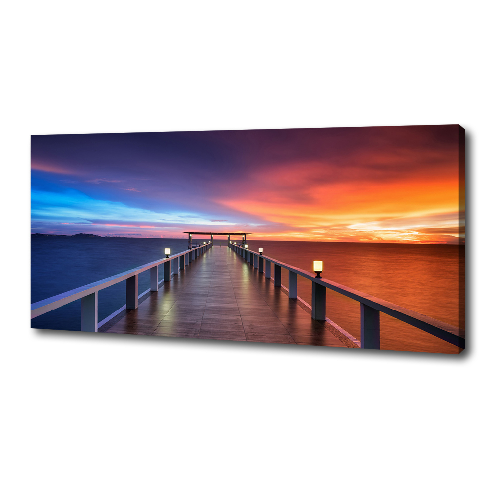 Canvas wall art Wooden bridge