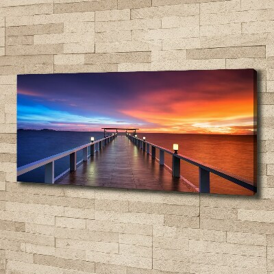 Canvas wall art Wooden bridge