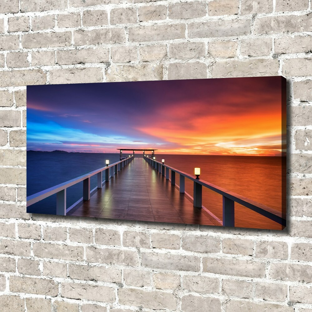 Canvas wall art Wooden bridge