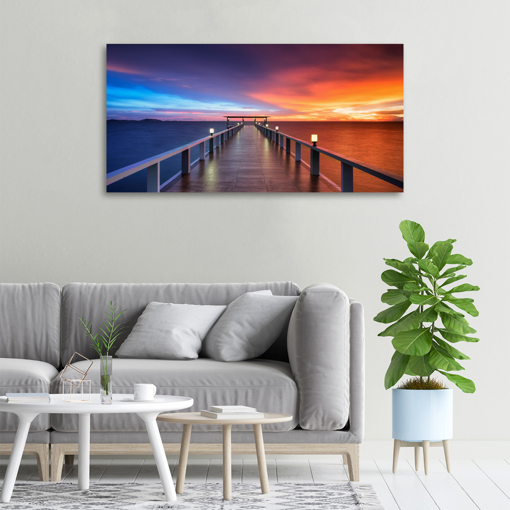 Canvas wall art Wooden bridge