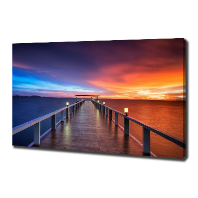 Canvas wall art Wooden bridge