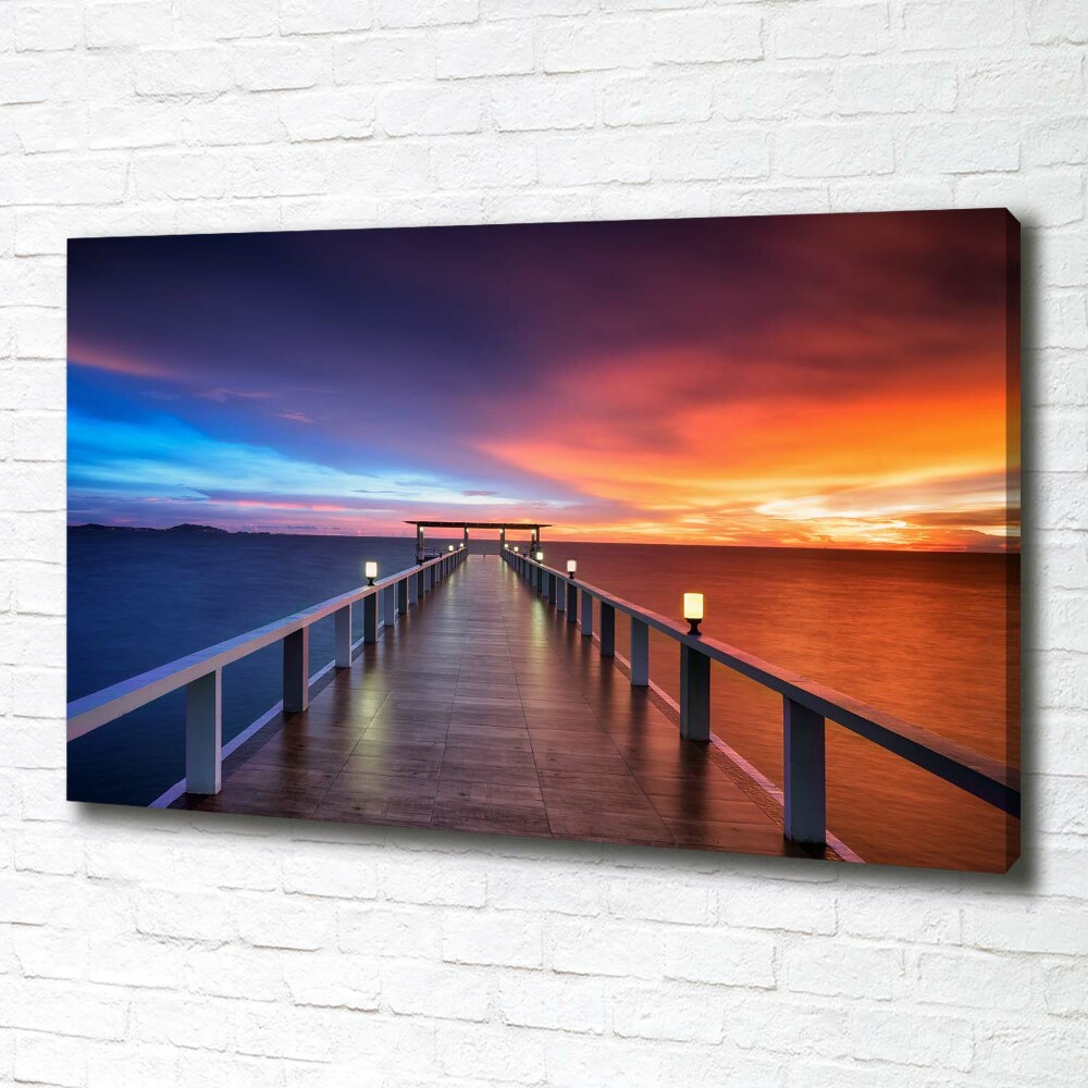 Canvas wall art Wooden bridge