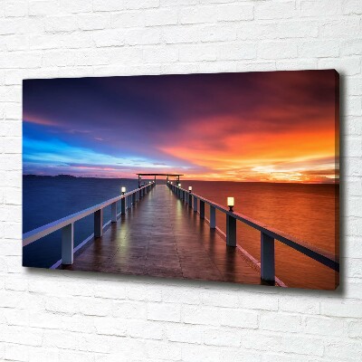 Canvas wall art Wooden bridge