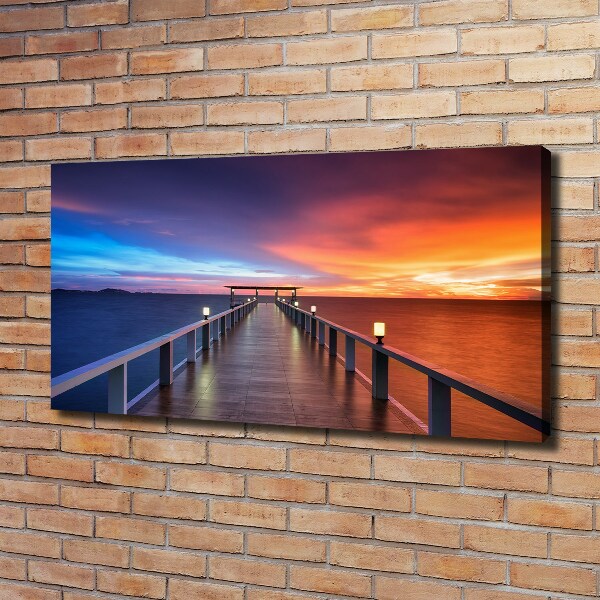 Canvas wall art Wooden bridge