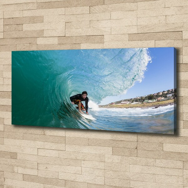 Canvas wall art Surfer on the wave