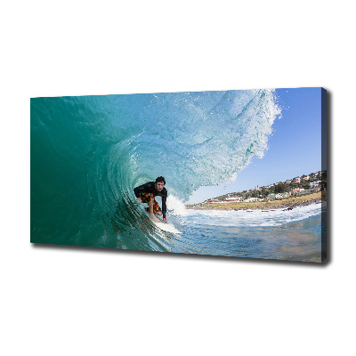 Canvas wall art Surfer on the wave