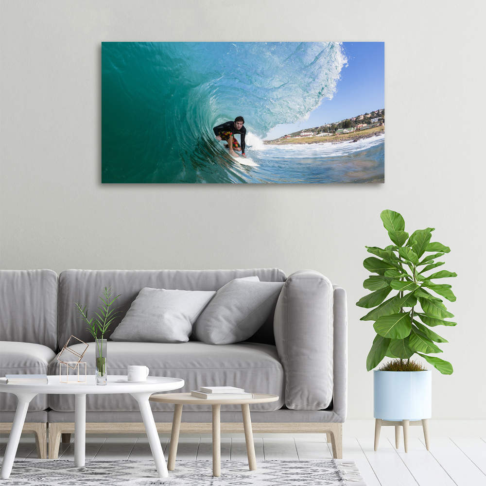 Canvas wall art Surfer on the wave