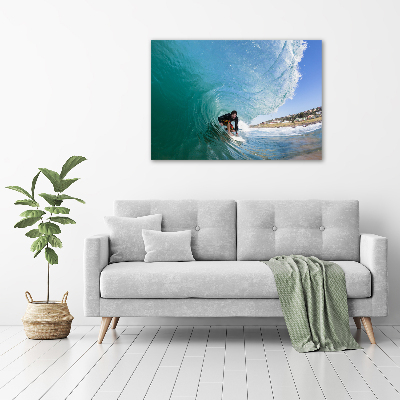 Canvas wall art Surfer on the wave