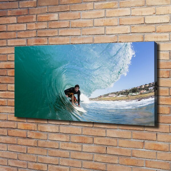 Canvas wall art Surfer on the wave