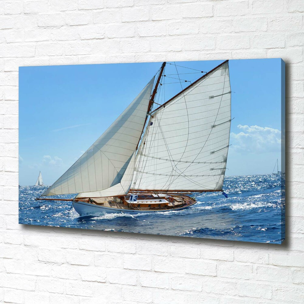 Canvas wall art Yacht