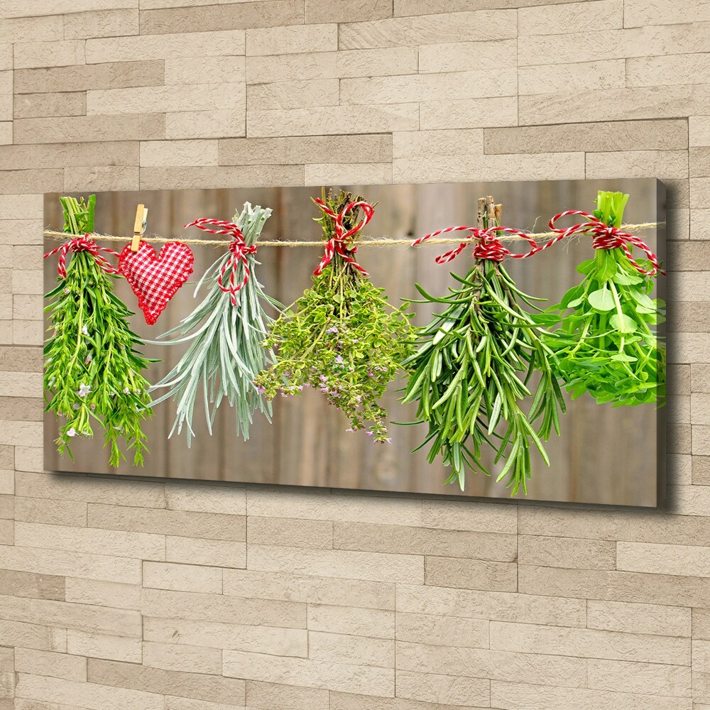 Canvas wall art Herbs on a string