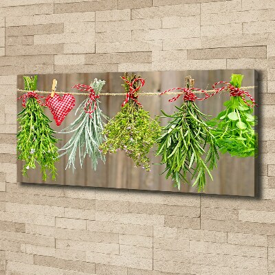 Canvas wall art Herbs on a string