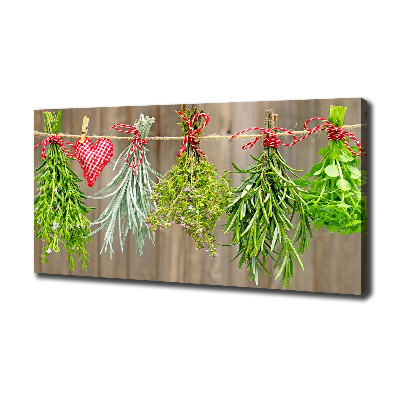 Canvas wall art Herbs on a string