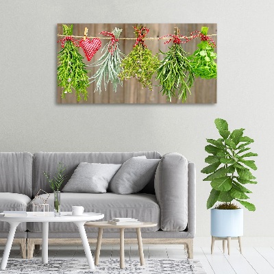 Canvas wall art Herbs on a string