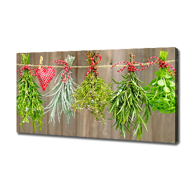 Canvas wall art Herbs on a string