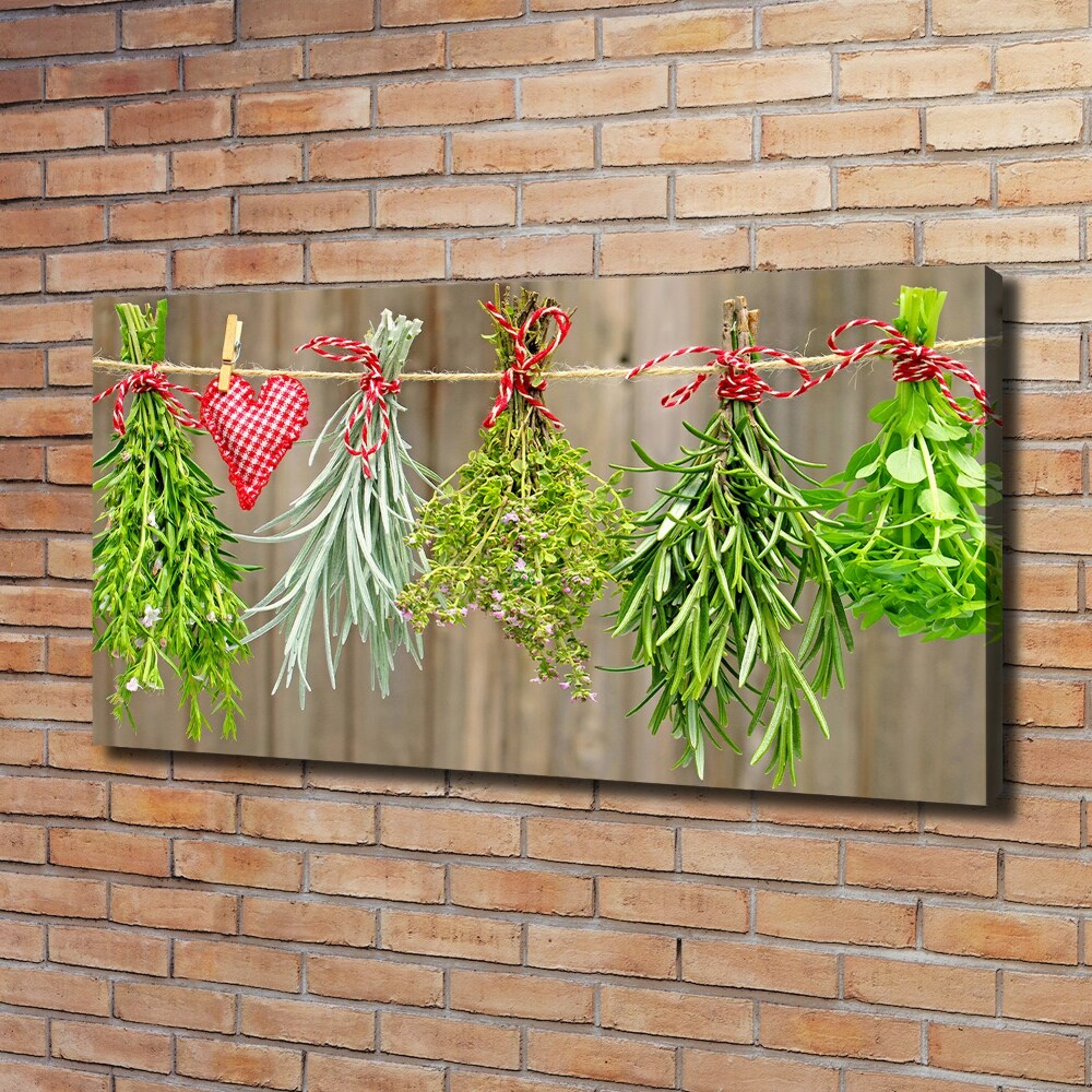 Canvas wall art Herbs on a string