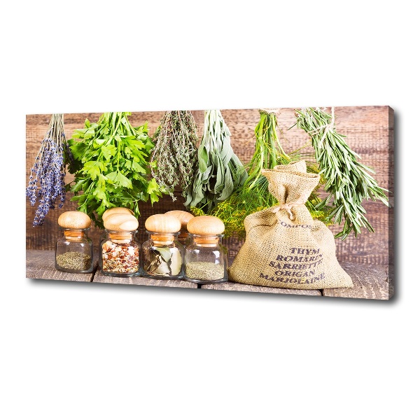 Canvas wall art Herbs on a string