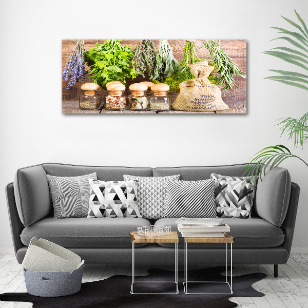 Canvas wall art Herbs on a string