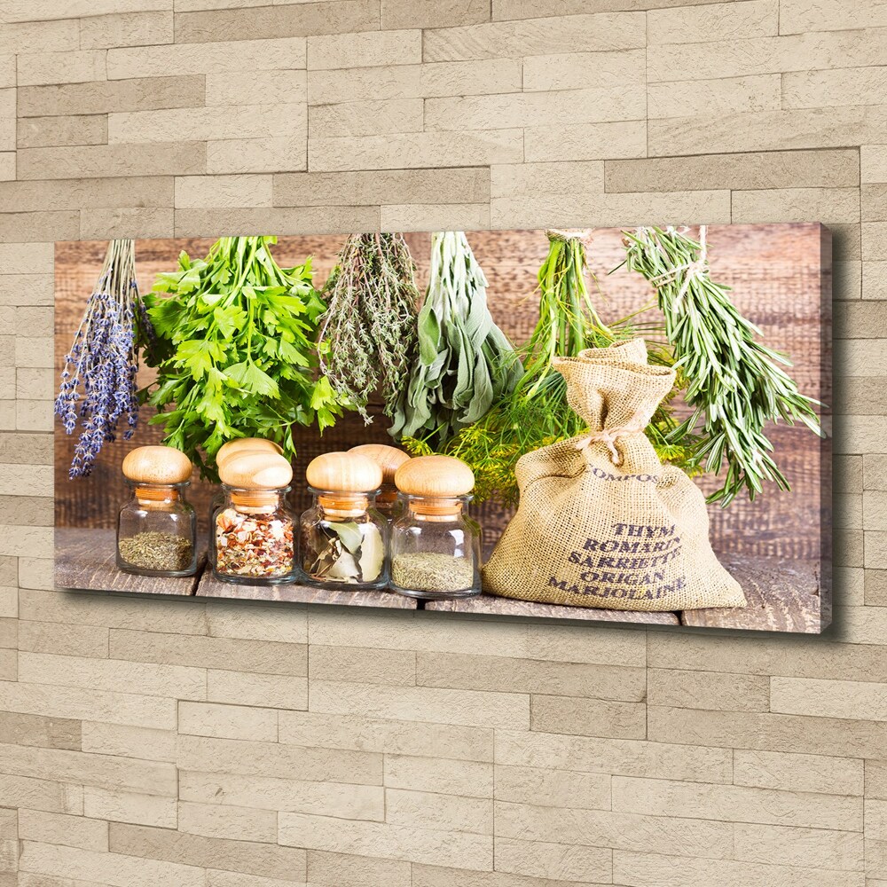 Canvas wall art Herbs on a string