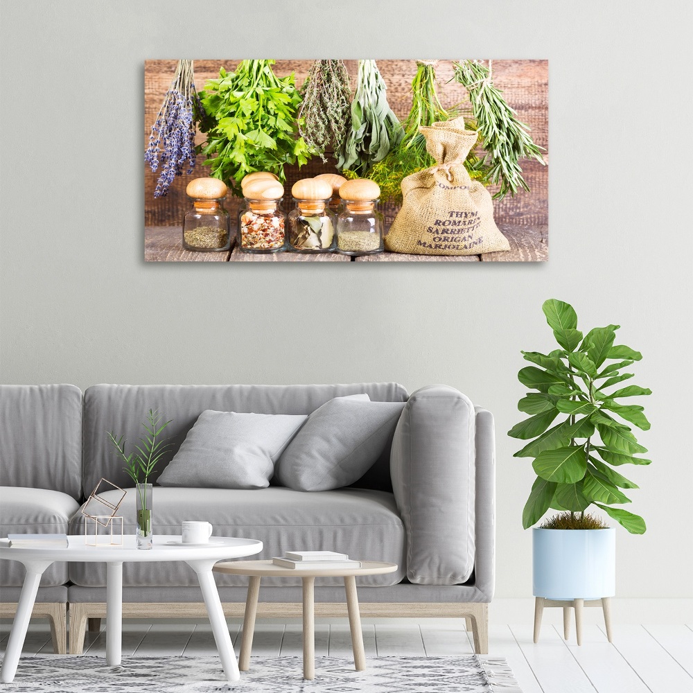 Canvas wall art Herbs on a string