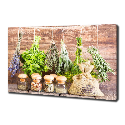 Canvas wall art Herbs on a string