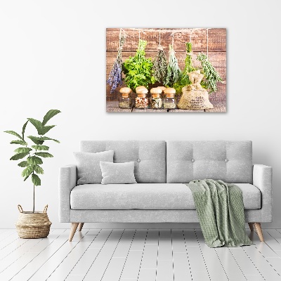 Canvas wall art Herbs on a string