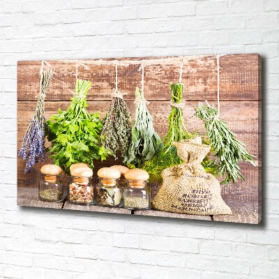 Canvas wall art Herbs on a string