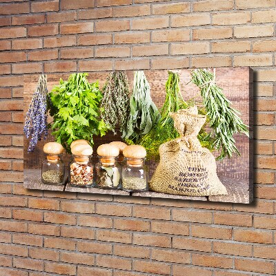 Canvas wall art Herbs on a string