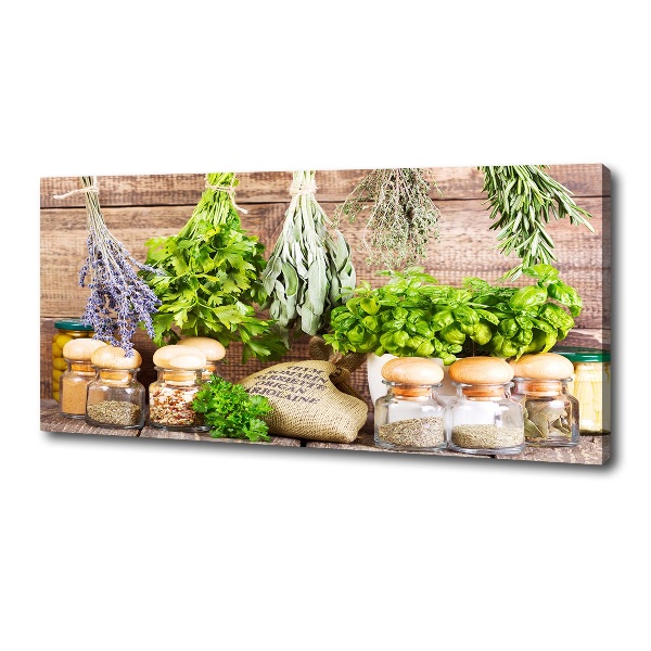 Canvas wall art Herbs on a string