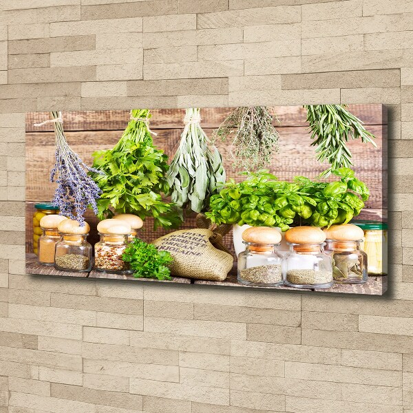 Canvas wall art Herbs on a string