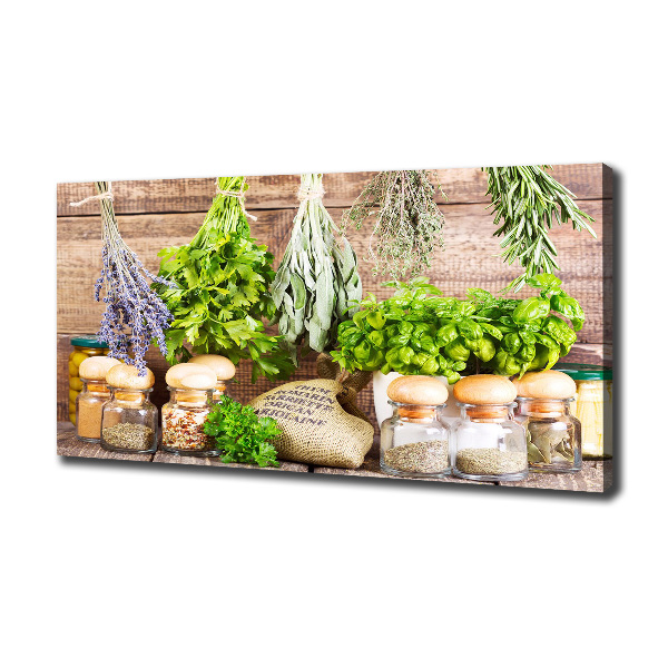 Canvas wall art Herbs on a string