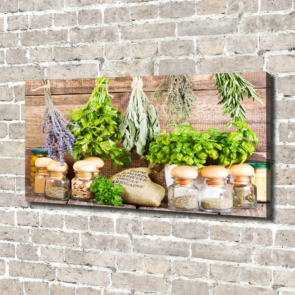 Canvas wall art Herbs on a string