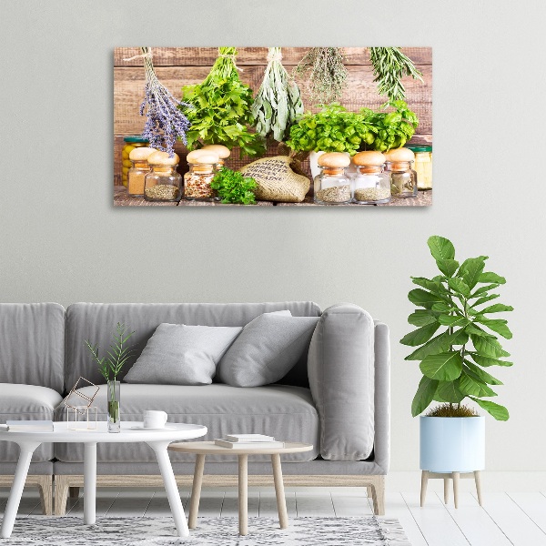 Canvas wall art Herbs on a string