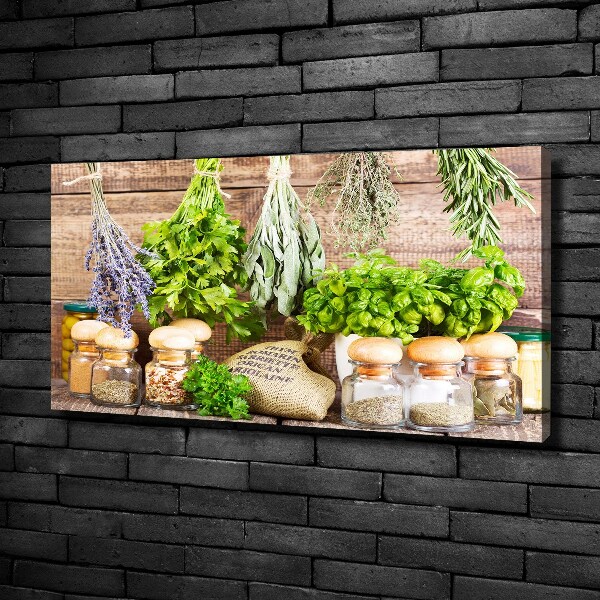 Canvas wall art Herbs on a string