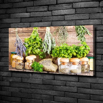 Canvas wall art Herbs on a string