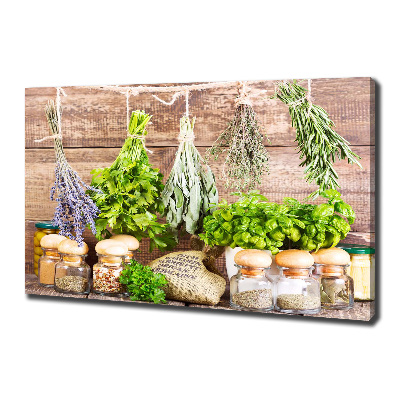 Canvas wall art Herbs on a string