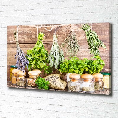 Canvas wall art Herbs on a string