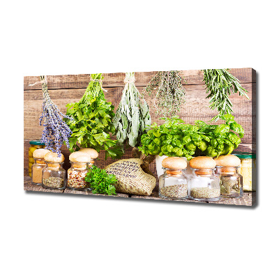 Canvas wall art Herbs on a string