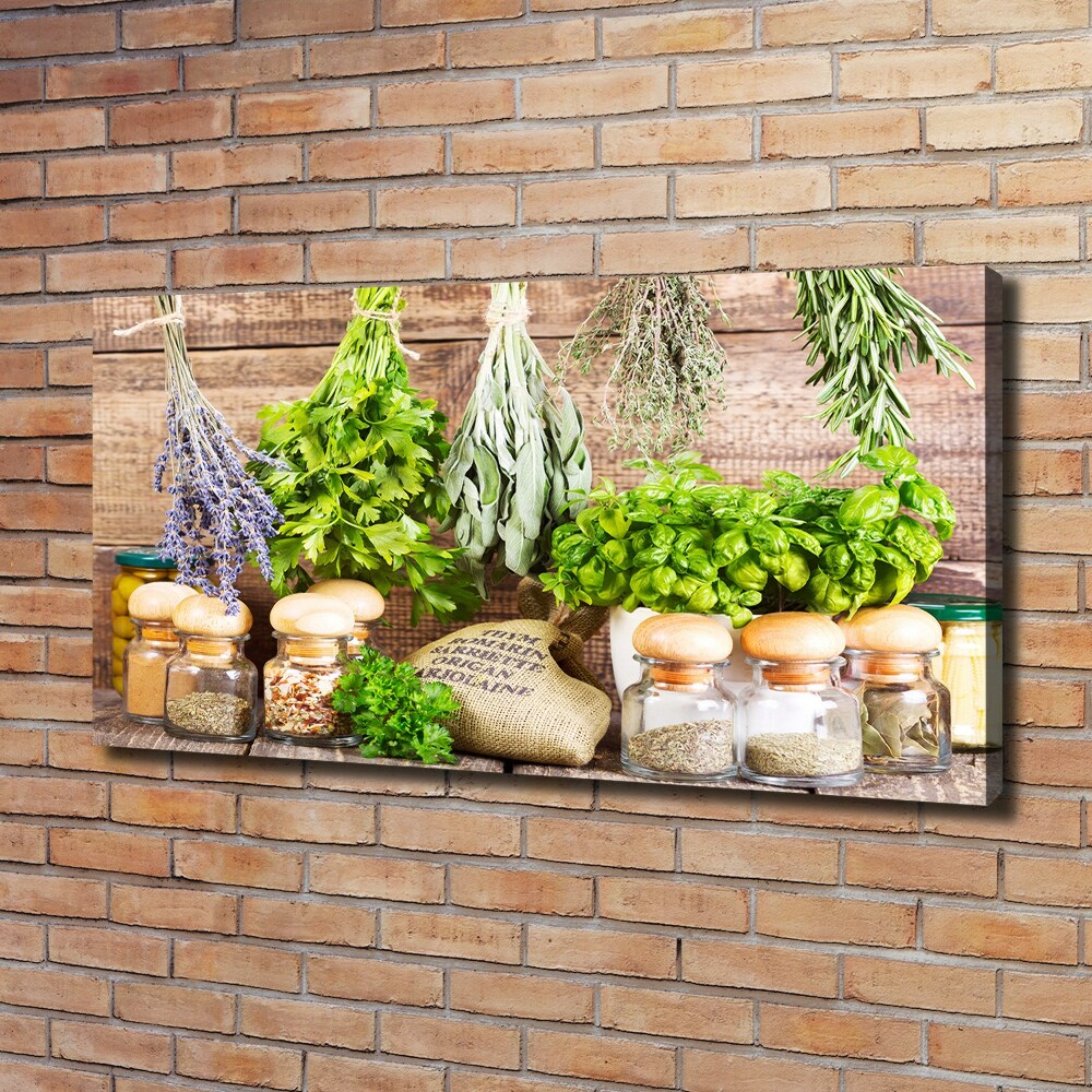 Canvas wall art Herbs on a string