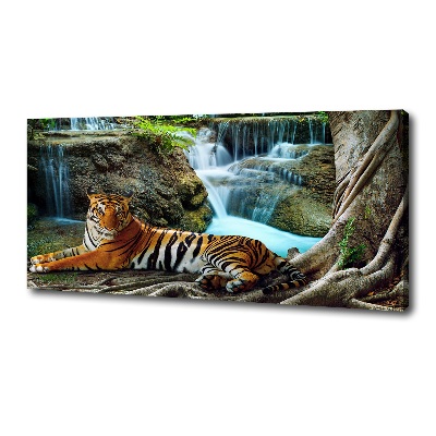 Canvas wall art Waterfall tiger