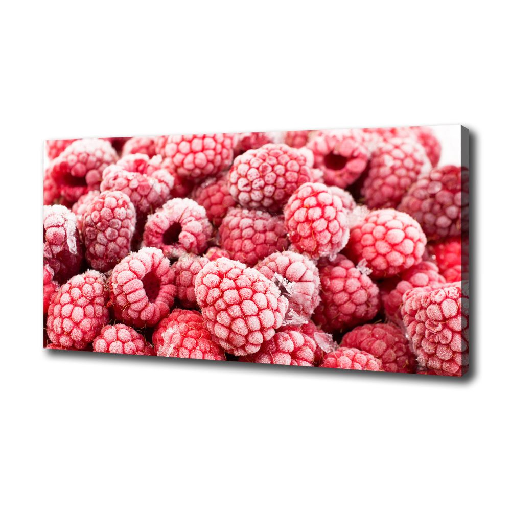 Canvas wall art Frozen raspberries