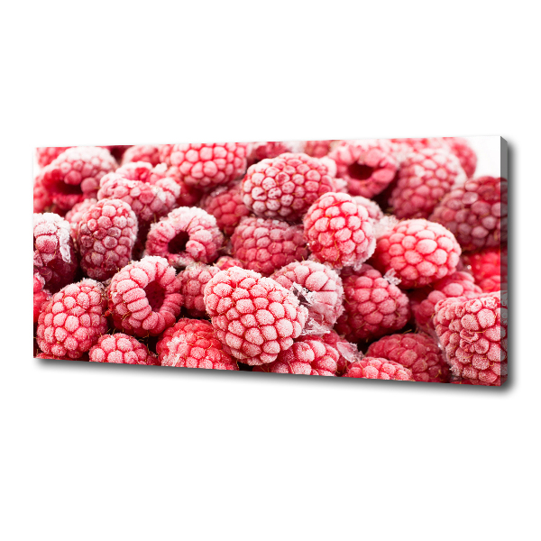 Canvas wall art Frozen raspberries