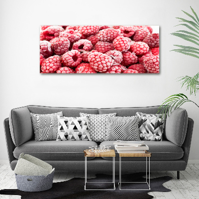 Canvas wall art Frozen raspberries